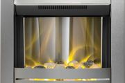 NEW SALE | Helios Brushed Steel Electric Fire with Pebble Bed Glow Effect