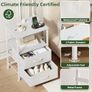 Bedside Table Set of 2 with Charging Station and LED Light, Small Bed Side Table for Bedroom Dorm Kids Room Closet Image 6