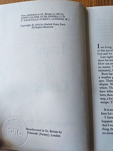 Tropic Of Cancer. By Henry Miller. Hardback In Good Condition. See Photos For Same.