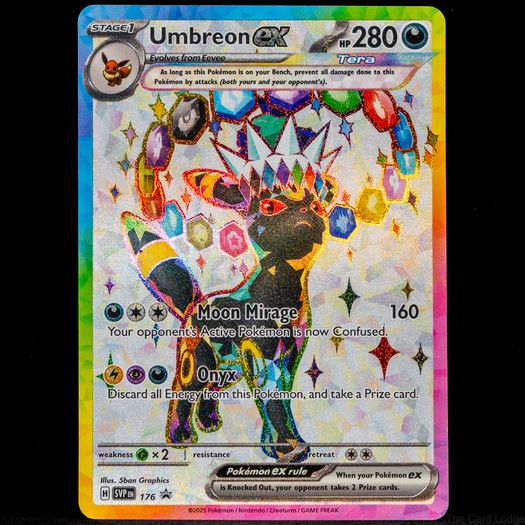 Umbreon EX SVP 176 Eeveelution Full Art Holo Black Star Promo Scarlet and Violet Pokemon Card