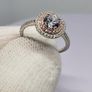 Sterling silver (Sz: L) White Cubic Zirconia, Pink Cubic Zirconia Ring in Rhodium & Rose Gold Overlay Sterling Silver 2.17 Ct Image 6