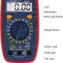 Digital Multimeter Voltmeter Ohmmeter Ammeter Multi Tester Meter with Backlit LCD Electronic Test Meter Measures Voltage, Current, Resistance; Tests Continuity, Diode Image 3