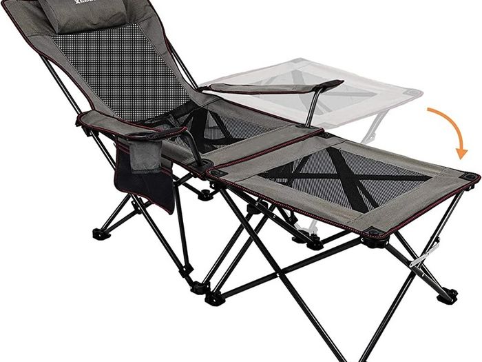 Camping Chairs Folding Reclining Portable Chair with Cup Holder Detachable Side Table and Carry Bag (FREE SHIPPING)