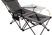 Camping Chairs Folding Reclining Portable Chair with Cup Holder Detachable Side Table and Carry Bag (FREE SHIPPING)