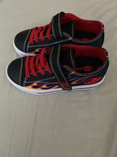 Boys Black & Red flame print Heelys size 13UK/EU 32