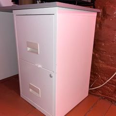 Cream Two Drawer Filing Cabinets