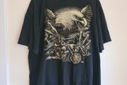 Vintage WILD motorbike biker t shirt Single stitch Size 3XL skulls Eagle motorcycles