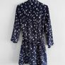 Pre Owned Day Dreams Navy Animal Print Fleece Dressing Gown Image 4
