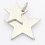Vintage Signed 925 Sterling Silver Double Star Charm Image 4