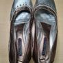 Womens Marco Moreo wedge shoes slip on gold and silver Size UK 4 EU 36.5 platform heel Image 8