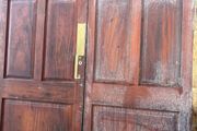 2 pairs of large mahogany double doors