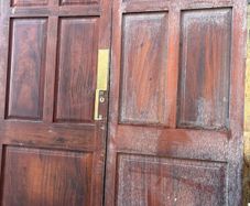 2 pairs of large mahogany double doors