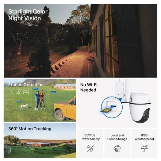 Outdoor Pan/Tilt 4G LTE Camera Sim Type