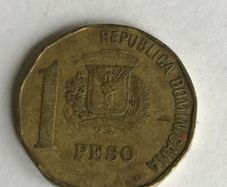 1991 Dominican Republic coin 1 Peso