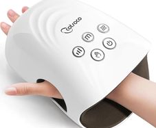 Hand Massager - 3Massage Sizes, Cordless Hand Massager with Heat & Compression for Arthritis and Carpal Tunnel, Gift for Men Women Family Friends, Relaxation at Home, Office, Outdoors, White