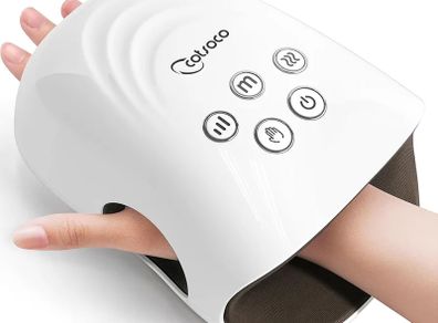 Hand Massager - 3Massage Sizes, Cordless Hand Massager with Heat & Compression for Arthritis and Carpal Tunnel, Gift for Men Women Family Friends, Relaxation at Home, Office, Outdoors, White