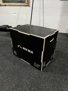 Wooden Plyometric Box 3 in 1 - 20 x 24 x 30 (Black)