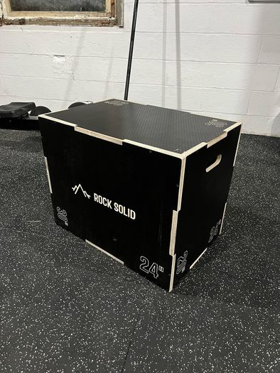 Wooden Plyometric Box 3 in 1 - 20 x 24 x 30 (Black)