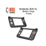 Nintendo 3DS XL Replacement Bottom Middle Housing Shell Hinge Case Frame Black Image 2