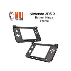 Nintendo 3DS XL Replacement Bottom Middle Housing Shell Hinge Case Frame Black