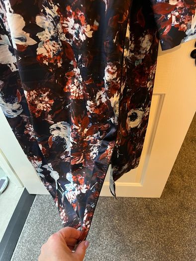 Paul Costelloe Satin Midi Dress - Size 12 - excellent condition
