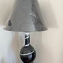 Black & Silver Curtains, Floor Lamp & Decorative Vase Image 3