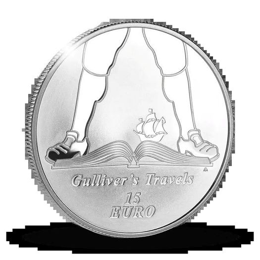 2017 IRELAND 15 Euro Silver Coin - Jonathan Swift - Gullivers Travels'. Proof