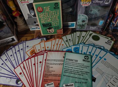 The Absolutely Authentic Mensa Test ! 70th Anniversary Puzzle Tests ! 52 Cards ! 2016 ! Mensa
