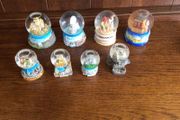 Collection of Holiday Memorabila  Snow Globes x 8