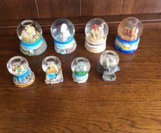 Collection of Holiday Memorabila  Snow Globes x 8