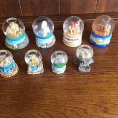 Collection of Holiday Memorabila  Snow Globes x 8