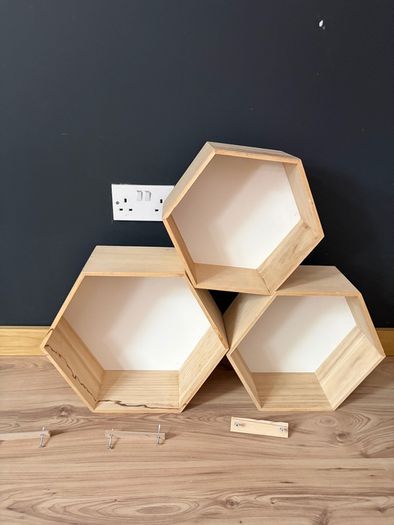 3 Hexagon Shelves