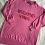 Girl's/ Woman's Pink sweater with ripped design  Weekend Vibes Image 3