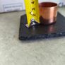 Copper and Slate Square Candle Holder. 10 cm Image 4