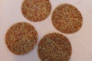 Set of 4 beaded coasters