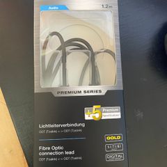 Vivanco Optical Toslink to Toslink Premium Connection Cable 1.2m FREE DELIVERY