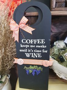 Door Hanger Handmade Sign "Coffee"