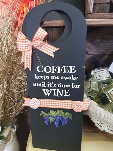 Door Hanger Handmade Sign "Coffee"