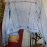River Island Denim and Faux Leather Jacket Size 10 Image 2