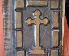 Embossed Leather Catholic Douay Bible Binding