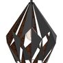 Eglo Black Copper Carlton 1 Geometric Pendant Light Ceiling Shade Image 3