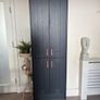 kitchen units from in-house panelling centre in alderley cashmere and navy blue Image 7