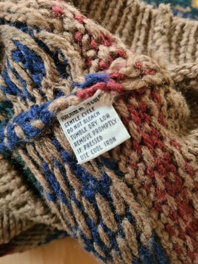 Jumper Handknit vintage wool Shelterbay by Arrow size M medium