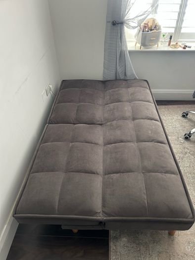SOFA BED, double.  Like new. Dark brown velvet.  Open to offers