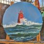 Storm Bram at Poolbeg Lighthouse | Oil Painting on canvas Image 8