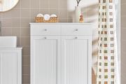 Bathroom Cabinet with 2 Drawers and 2 Laundry Baskets