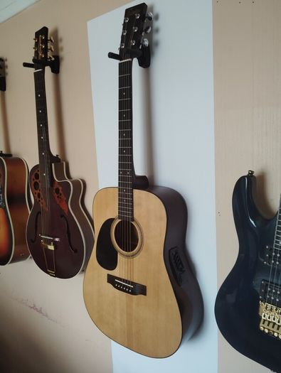 rare left handed encore semi acoustic guitar