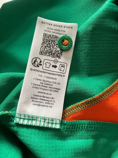 Jersey FAI home Castore jersey size M brand new