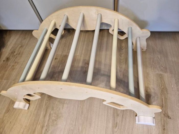 Wooden climbing arch and rocker