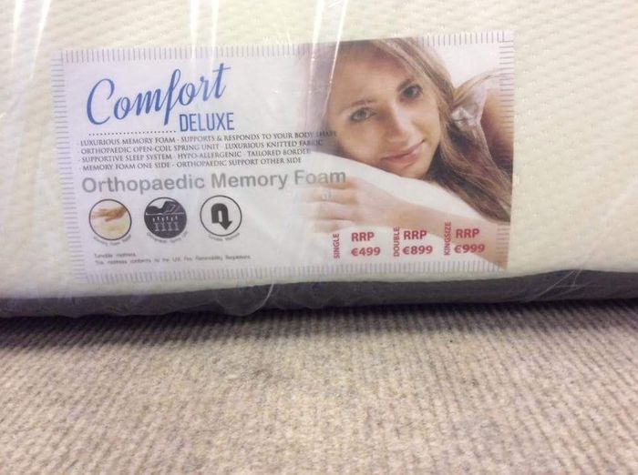 4ft Memory Foam Orthopaedic Mattress Only